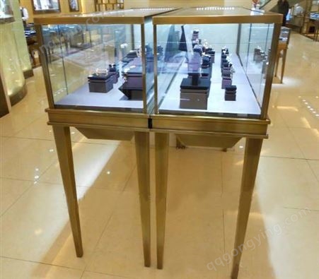 厂家定做不锈钢珠宝展示柜 广州金利来展示柜