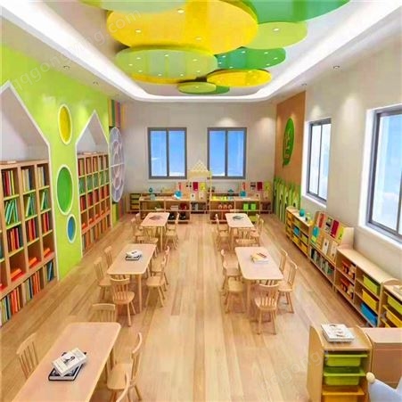 儿童家具厂家  幼儿园实木学习课桌椅 现货定制课桌椅