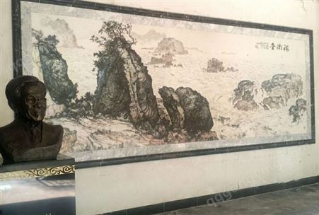 艺术瓷砖画浮雕陶瓷壁画背景墙岩板瓷板画定制