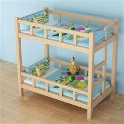 儿童上下铺床 幼儿园实木床 定制儿童实木家具