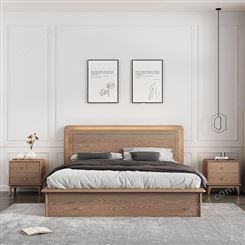 靠背软体床 简约北欧时尚现代卧室双人床高靠背软体床1.8米储物床婚 床