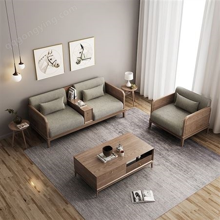 沙发 实木沙发组合 新中式禅意别墅沙发 客厅整装家具沙发 单人位沙发 沙发家具