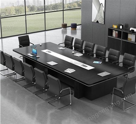 办公家具大型会议桌简约现代板式长条桌洽谈桌椅组合会议室接待桌JY-HJ-035