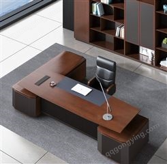 办公家具 老板桌 简约现代油漆大班台 商务总裁桌椅组合 新款定制家具JY-PZ-056