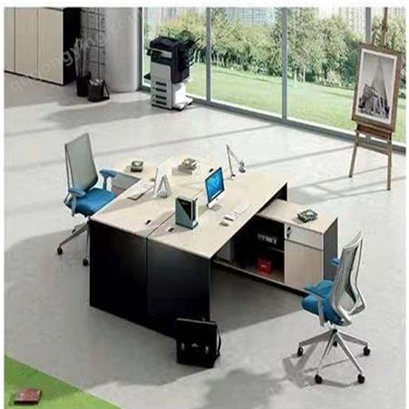 办公家具生产厂  家具厂家 桃木色板式办公屏风桌定制
