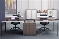 上海厂家直供职员办公桌定制现代简约办公室四人员工办公桌椅组合家具JY-WQ-309