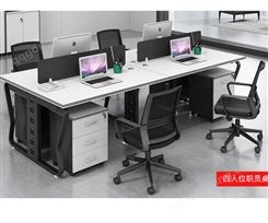 办公家具职员办公桌2人4人位屏风隔断卡位员工位电脑办公桌椅组合现代简约JY-W-206