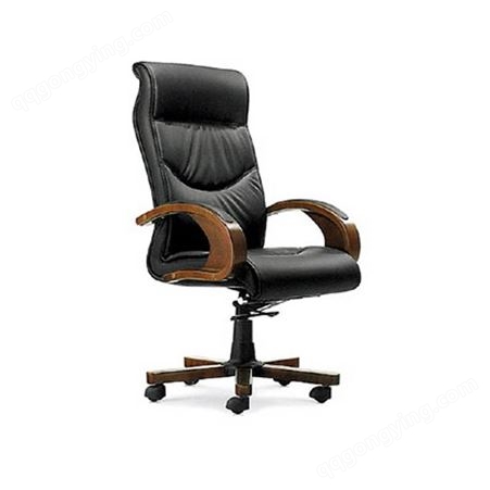 新枫格牛皮老板椅实木大班椅办公转椅家用电脑椅