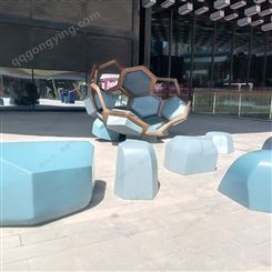 博睿帝 深圳玻璃钢定制厂家 玻璃钢休闲椅子 树池花盆坐凳定制
