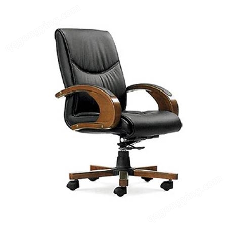 新枫格牛皮老板椅实木大班椅办公转椅家用电脑椅