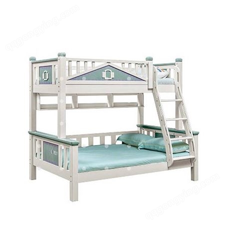 新枫格家用卧室上下床1.2米实木子母床儿童双层床
