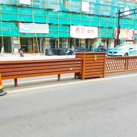 铝合金花箱护栏 定制市政隔离花槽 道路机非防撞栏杆可定制