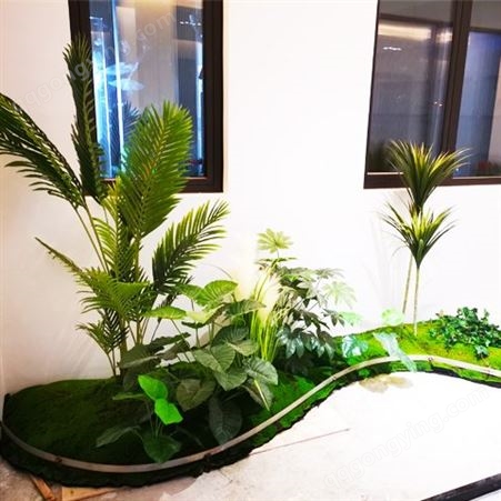 颐合室内仿真植物 大型假绿植盆景花草氛围景观装饰可定制