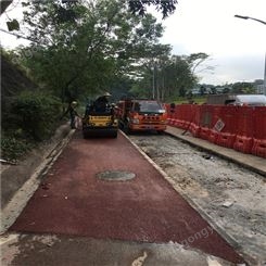 红彤交通 步行道铺彩色沥青混凝土 热补柏油混凝土路面施工队