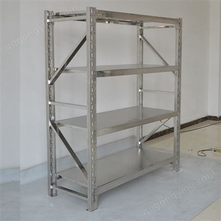 不锈钢厨房置物架层板可调节货架 中型加厚不锈钢货架可定制