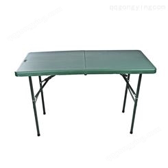 野外折叠桌军绿色滚塑桌野营训练餐桌PE吹塑指挥桌