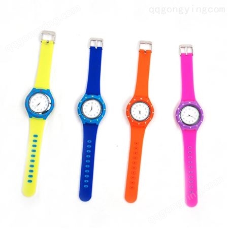 儿童硅胶手表带  糖果色手表带  时尚创意表带